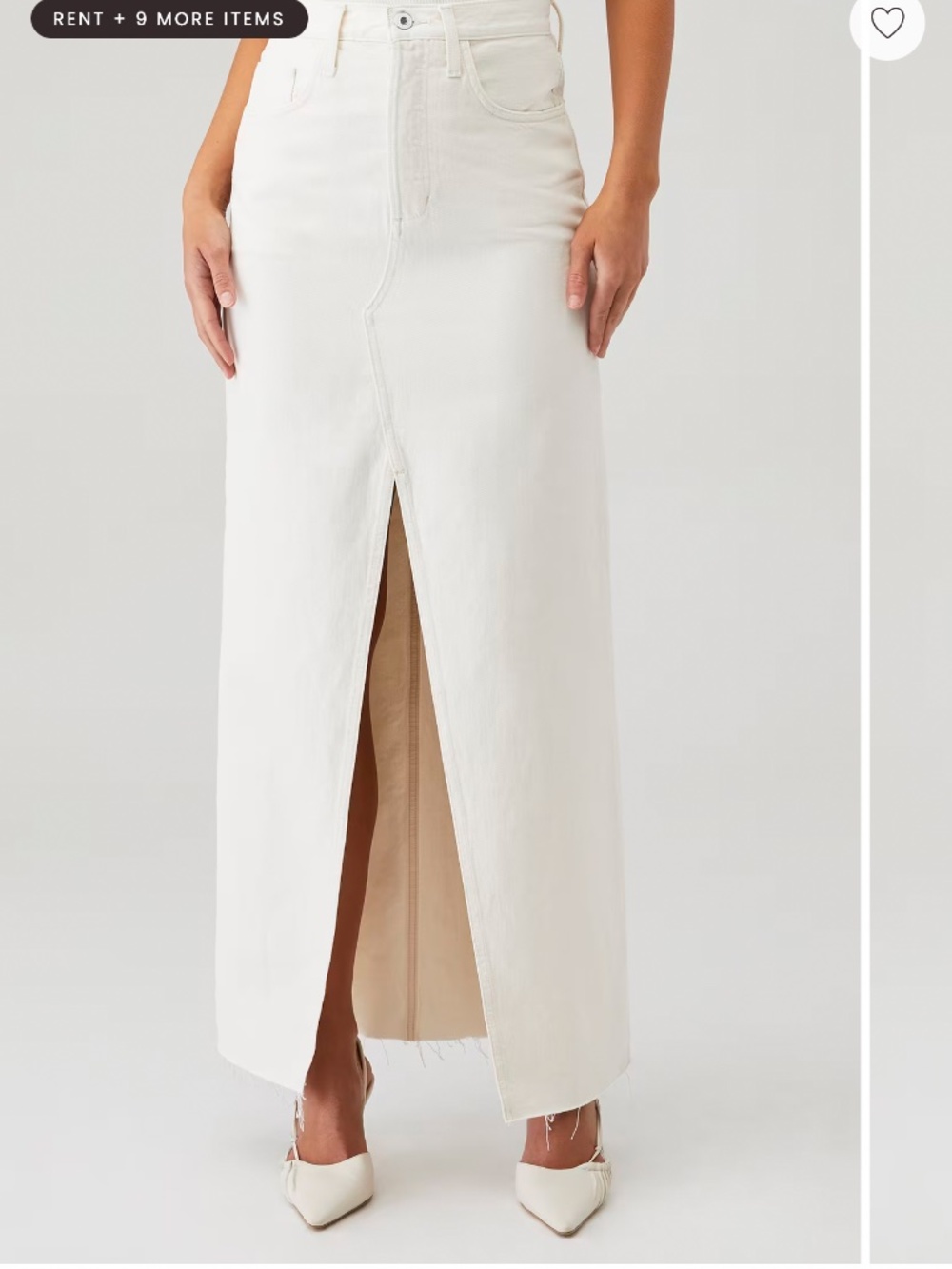 Favorite Daughter The Sadie High Rise Maxi Skirt Gardenia Size 26
